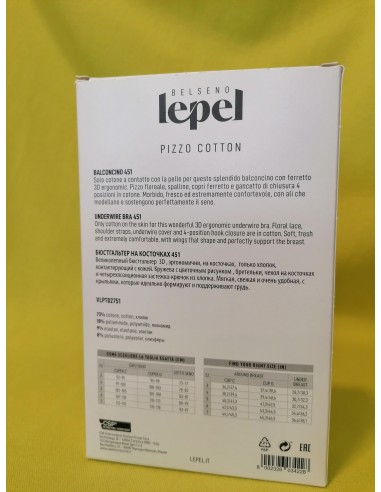 Reggiseno Lepel Pizzo Cotton 451